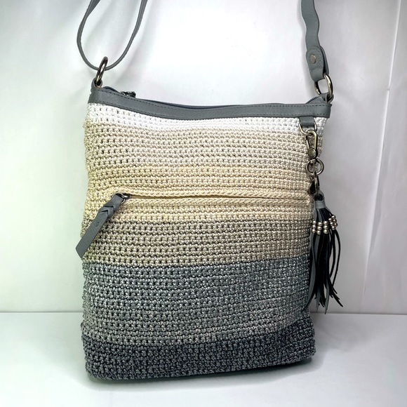 The Sak Bags The Sak Lucia Crochet Crossbody Bag Neutral Gray Cream